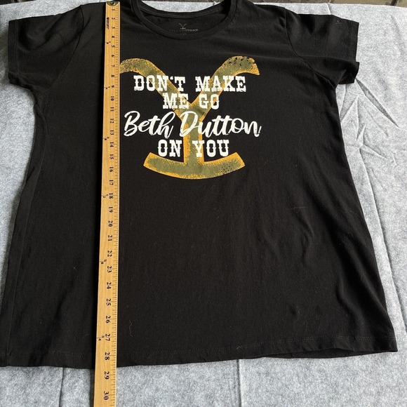 Yellowstone Shirt Womens Plus Size 2X Black Beth Dutton Ranch Country Logo TV - Picture 7 of 8